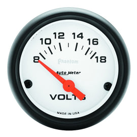 Autometer Phantom 52mm 8-18V Electronic Voltmeter Gauge