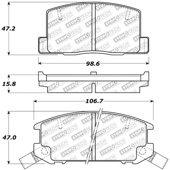 StopTech Performance 1/90-95/00-05 Toyota MR2/Spyder Rear Brake Pads