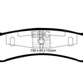 EBC 95-01 Ford Explorer 4.0 2WD Yellowstuff Rear Brake Pads