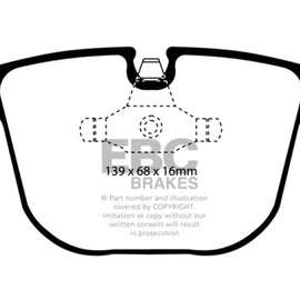 EBC 08-10 BMW M3 4.0 (E90) Redstuff Rear Brake Pads