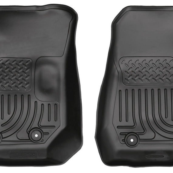 Husky Liners 14 Jeep Wrangler 2/4 Door Weatherbeater Black Front Floor Liners