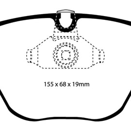 EBC 08-10 BMW M3 4.0 (E90) Bluestuff Front Brake Pads