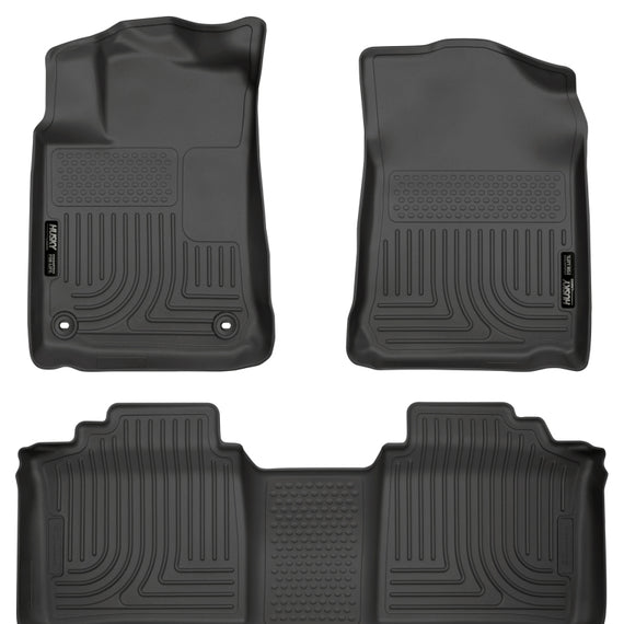 Husky Liners 13-14 Toyota Avalon Electric/Gas Weatherbeater Black Front & 2nd Seat Floor Liners