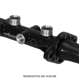 Wilwood Tandem Remote Master Cylinder - 1in Bore Black