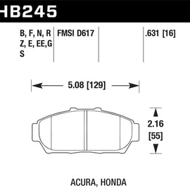 Hawk 94-01 Acura Integra (excl Type R)  DTC-60 Race Front Brake Pads