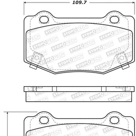 StopTech 14-18 Chevy Corvette Sport Performance Rear Brake Pads