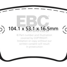 EBC 15-21 Volkswagen GTi 2.0 Turbo Ultimax2 Rear Brake Pads