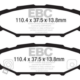 EBC 12+ Subaru BRZ 2.0 (solid rear rotors) Greenstuff Rear Brake Pads