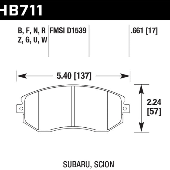 Hawk 13-14 Scion FR-S / 13-14 Subaru BRZ Base 2dr Coupe HPS 5.0 Front Brake Pads