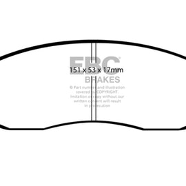 EBC 93-98 Nissan Skyline (R33) 2.5 GTS Redstuff Front Brake Pads