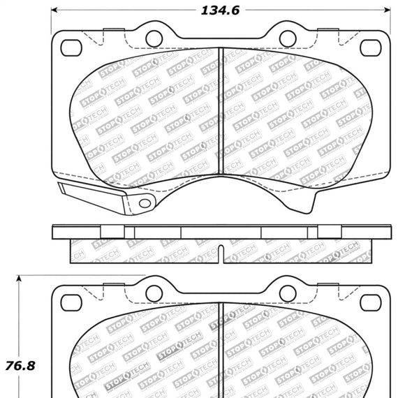 StopTech Performance 03-09 Lexus GX 470 Front Brake Pads
