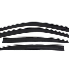 AVS 13-18 Nissan Altima Ventvisor Low Profile Deflectors 4pc - Smoke w/Chrome Trim