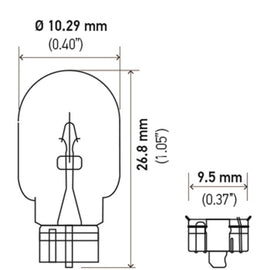 Hella Bulb 2825 12V 5W 4CP W2.1x9.5d T3.25