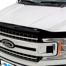 AVS 08-10 Ford F-250 (Behind Grille) Bugflector Deluxe 3pc Medium Profile Hood Shield - Smoke