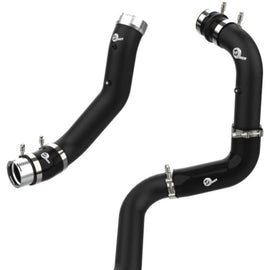 aFe BladeRunner Black 3in Aluminum Charge Pipe Kit 20-21 GM Diesel Trucks V8-6.6L (td) L5P