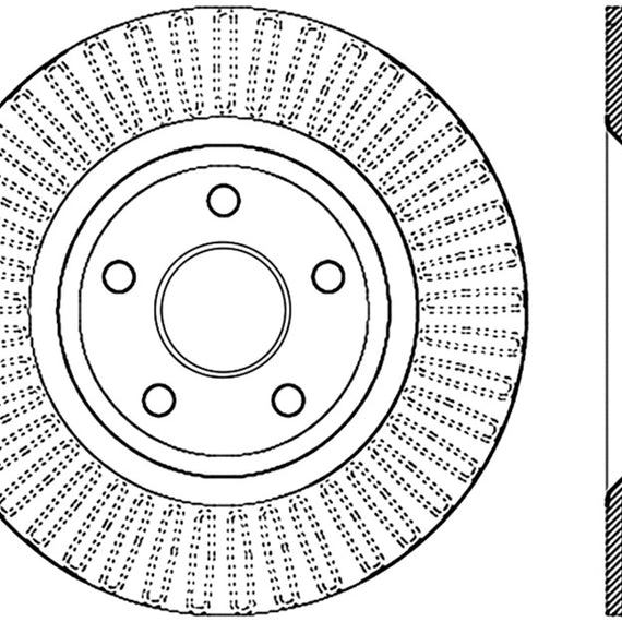 StopTech Slotted Sport Brake Rotor 11-17 Jeep Grand Cherokee (Excludes SRT8)