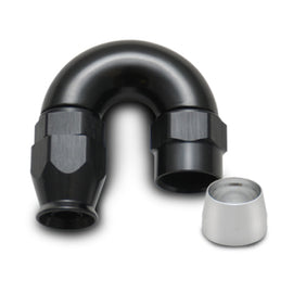 Vibrant -8AN 180 Degree Elbow Hose End Fitting for PTFE Lined Hose