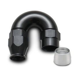 Vibrant -6AN 180 Degree Elbow Hose End Fitting for PTFE Lined Hose