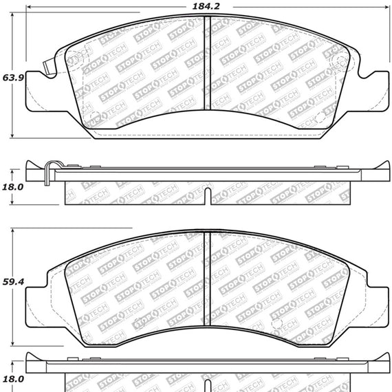 StopTech Street Select Brake Pads - Front/Rear