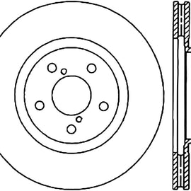 StopTech 05-10 Subaru Impreza WRX/STi Slotted & Drilled Right Front Rotor