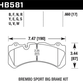 Hawk Brembo Rear BBK DTC-60 Brake Pads