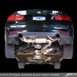 AWE Tuning BMW F3X 335i/435i Touring Edition Axle-Back Exhaust - Chrome Silver Tips (90mm)