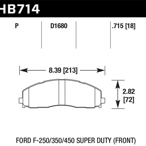 Hawk 2015 Ford F-250/350/450 Super Duty Front Brake Pads