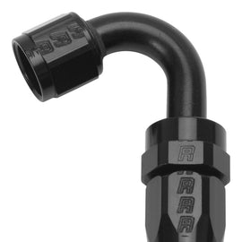 Russell Performance -6 AN Black 120 Degree Full Flow Swivel Hose End