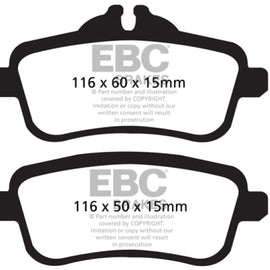 EBC 14+ Mercedes-Benz CLA45 AMG 2.0 Turbo Yellowstuff Rear Brake Pads