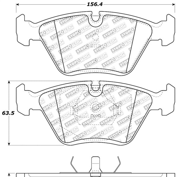 StopTech 95-99 BMW M3 / 01-07 M3 E46 / 89-93 M5 / 98-02 Z3 M series / 93-95 530 Front Brake Pads