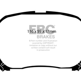EBC 97-99 Lexus ES300 3.0 Yellowstuff Front Brake Pads