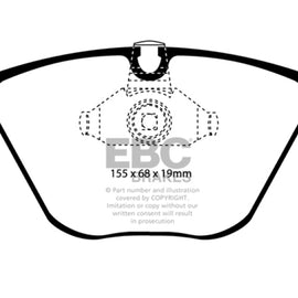 EBC 08-10 BMW M3 4.0 (E90) Redstuff Front Brake Pads