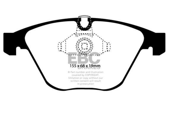 EBC 08-10 BMW M3 4.0 (E90) Ultimax2 Front Brake Pads