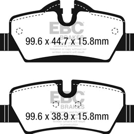 EBC 14+ Mini Hardtop 1.5 Turbo Cooper Redstuff Rear Brake Pads