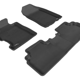 3D MAXpider 2006-2011 Honda Civic Sedan Kagu 1st & 2nd Row Floormat - Black