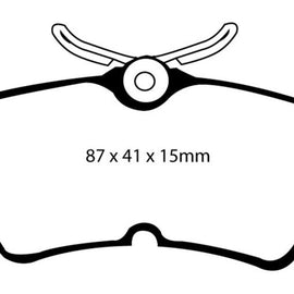 EBC 13+ Ford Fiesta 1.6 Turbo ST Yellowstuff Rear Brake Pads