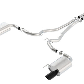 Borla Atak S Cat-Back 15-17 Ford Mustang GT 5.0L V8 MT/AT 2.5in pipe 4in tip (Black Chrome)