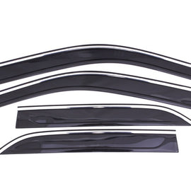 AVS 11-18 Chrysler 300 Ventvisor Low Profile Deflectors 4pc - Smoke w/Chrome Trim