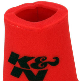 K&N Airforce PreCleaner Round Tapered Red Air Filter Foam Wrap 6in Base ID x 5in Top ID x 9in H