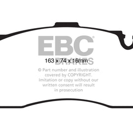 EBC 08-10 BMW 135 3.0 Twin Turbo Redstuff Front Brake Pads