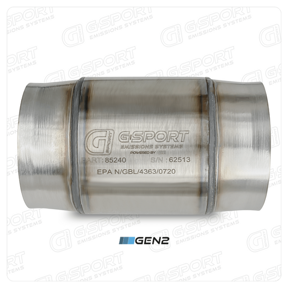 GESI G-Sport 400 CPSI GEN 2 EPA Compliant 4in Inlet/Out Catalytic Converter-4.5in x 4in 500-850HP