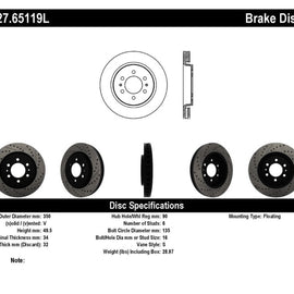 StopTech Slotted & Drilled Sport Brake Rotor