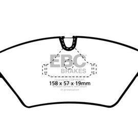 EBC 87-91 BMW M3 2.3 (E30) Redstuff Front Brake Pads