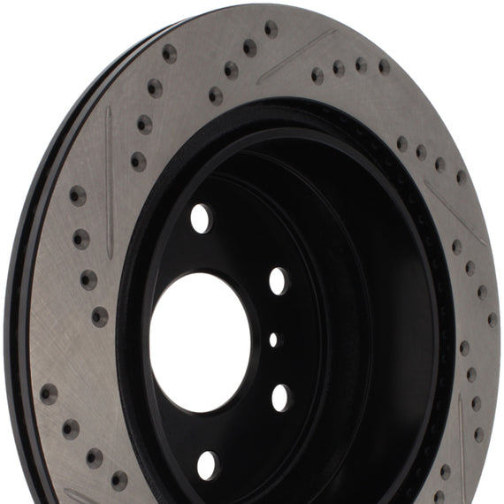 StopTech 07-10 GMC Sierra (w/ Rear Drum) / 07-09 GMC Yukon Rear Left Slotted & Drilled Rotor