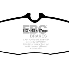EBC 05-10 Ford Mustang 4.0 Yellowstuff Rear Brake Pads