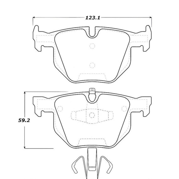 StopTech Street Touring 06 BMW 330 Series (Exc E90) Series Rear Brake Pads