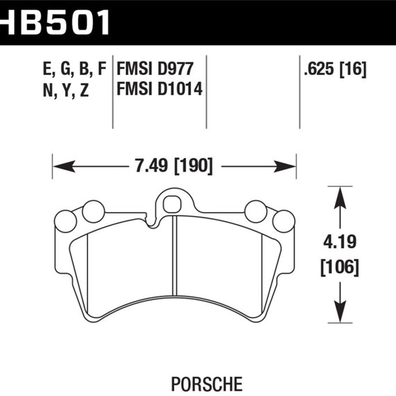 Hawk Porsche HPS Street Front Brake Pads