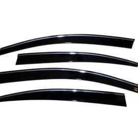 AVS 09-15 Nissan Maxima Ventvisor Low Profile Deflectors 4pc - Smoke w/Chrome Trim