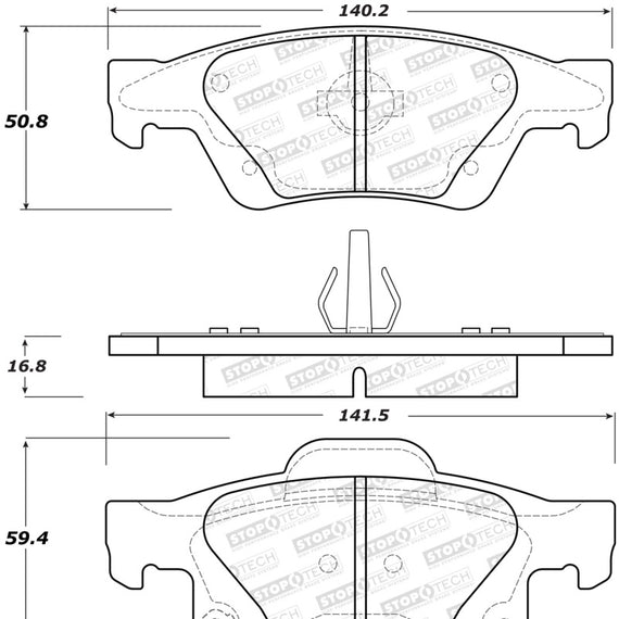 StopTech Street Brake Pads - Rear