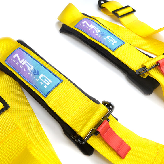 NRG 5PT 3in. Seat Belt Harness / Cam Lock - Yellow